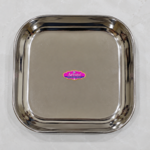 Aristo Stainless Steel Square Plate (18 x 18 x 2 cm)