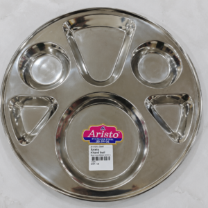 Aristo Stainless Steel 5-Compartment Dinner Thali 33 cm | Partition Plate
