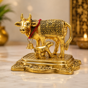 Sarv Mangal Kari Kanha Ji Idol – 100 Gram German Silver, Gold Finish